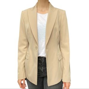 Tahari nude beige slim fit blazer